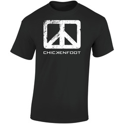 Chicken Foot Logo Retro Graphic Unisex Soft Cotton Black T Shirt
