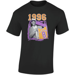 Kobe Bryant 1996 Draft Day Black Mamba Number 8 Tribute Retro Graphic Unisex Soft Cotton Black T Shirt
