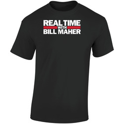 Real Time With Bill Maher Tv Show Logo Fan Retro Graphic Unisex Soft Cotton Black T Shirt