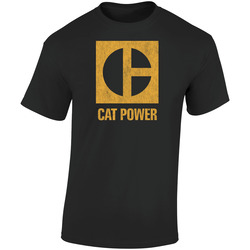 Caterpillar, T-shirt, Cat Power, Construction, Excavator, Equipment,  Retro Graphic Unisex Soft Cotton Black T Shirt