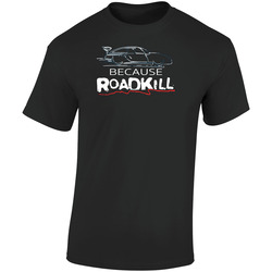 BECAUSE ROADKILL T SHIRT SPEED THRILL BUT KILLS XSM-6XL WARNING TEE Retro Graphic Unisex Soft Cotton Black T Shirt