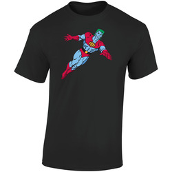 Captain Planet 90s Cartoon Retro Graphic Unisex Soft Cotton Black T Shirt