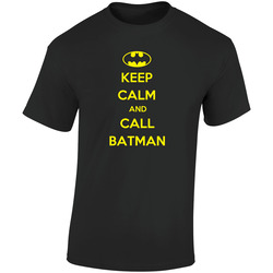 Keep Calm And Call Batman Original Design Retro Graphic Unisex Soft Cotton Black T Shirt