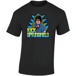 Rick Springfield 80s Concert Retro Graphic Unisex Soft Cotton Black T Shirt