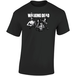 The Walking Dead Tv Show Zombies Retro Graphic Unisex Soft Cotton Black T Shirt