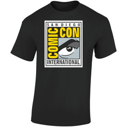 Comic Con San Diego 2010  Black Retro Graphic Unisex Soft Cotton Black T Shirt