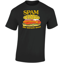 Spam The Miracle Meat Retro Graphic Unisex Soft Cotton Black T Shirt