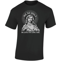 Me So Holy Retro Graphic Unisex Soft Cotton Black T Shirt