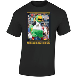 Pittsburgh Pirate Parrot Baseball Retro Graphic Unisex Soft Cotton Black T Shirt