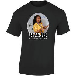 Wwjd What Would Janine Do Abbott Elementary Retro Graphic Unisex Soft Cotton Black T Shirt