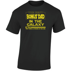 Best Bonus Dad Galaxy Lightsaber Force Strong Retro Graphic Unisex Soft Cotton Black T Shirt
