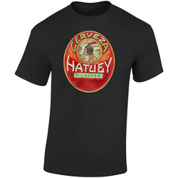 Hatuey Beer Vintage Cuban Beer Label Beer Lovers Retro Graphic Unisex Soft Cotton Black T Shirt