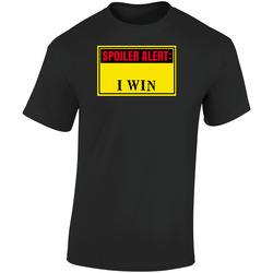 I Win Tee  Retro Graphic Unisex Soft Cotton Black T Shirt