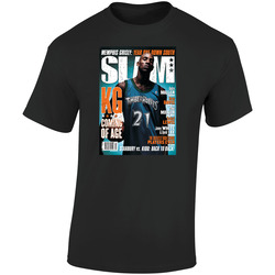 Slam Magazine Issue 58 Kevin Garnett Popular Basketball Magazine Grunge Look Retro Graphic Unisex Soft Cotton Black T Shirt