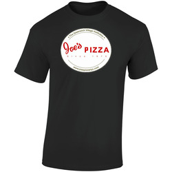 Joe's Pizza Pizza Restaurant Foodie Tour Brand Logo Fan Retro Graphic Unisex Soft Cotton Black T Shirt