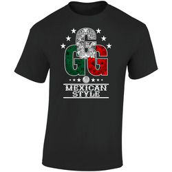 Ggg Mexican Style Stars Black Retro Graphic Unisex Soft Cotton Black T Shirt