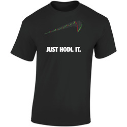 The Quotable Just Hodl It Crypto Currency Gift Retro Graphic Unisex Soft Cotton Black T Shirt