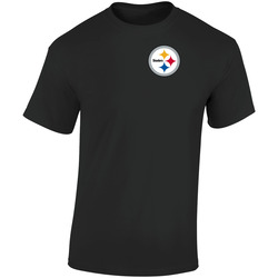Pittsburgh Steelers Small Emblem Retro Graphic Unisex Soft Cotton Black T Shirt
