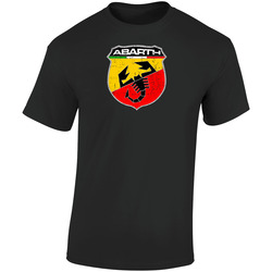Fiat 500 Abarth Emblem Automobile Car Parts Cool Brand Logo Retro Graphic Unisex Soft Cotton Black T Shirt
