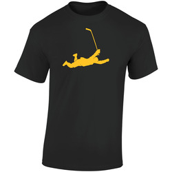 Bobby Orr Flying Goal Dive Famous 1970 Score Silhouette Retro Graphic Unisex Soft Cotton Black T Shirt