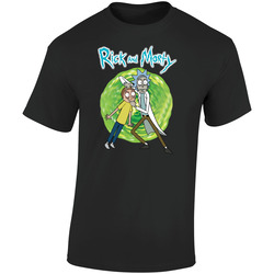 Rickmorty Retro Graphic Unisex Soft Cotton Black T Shirt