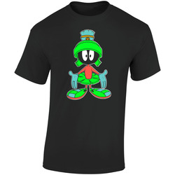 Marvin Martian Retro Graphic Unisex Soft Cotton Black T Shirt