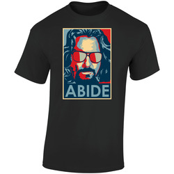The big lebowsky t-shirt the dude abides tee Retro Graphic Unisex Soft Cotton Black T Shirt