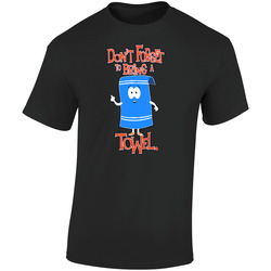 Towelie Funny Cool South Park Retro Graphic Unisex Soft Cotton Black T Shirt
