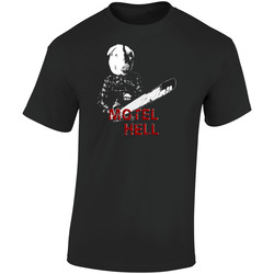 Motel Hell Horror 11,00 Retro Graphic Unisex Soft Cotton Black T Shirt