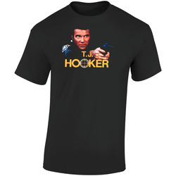Tj Hooker William Shatner Retro Graphic Unisex Soft Cotton Black T Shirt