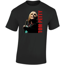 Tom Petty Rocker Retro Graphic Unisex Soft Cotton Black T Shirt