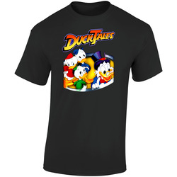 Duck Tales Cartoon Retro Graphic Unisex Soft Cotton Black T Shirt