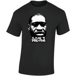 I Cant Breathe Retro Graphic Unisex Soft Cotton Black T Shirt