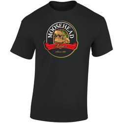 Moosehead Lager Beer Canada Beer Lovers Retro Graphic Unisex Soft Cotton Black T Shirt
