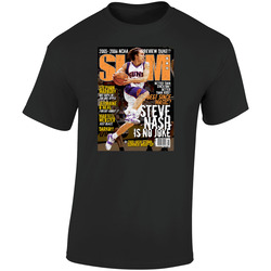 Slam Magazine Issue 92 Steve Nash Popular Basketball Magazine Grunge Look Retro Graphic Unisex Soft Cotton Black T Shirt