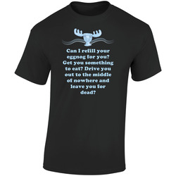 Leave You For Dead National Lampoons Christmas Vacation Moose  Quotes Retro Graphic Unisex Soft Cotton Black T Shirt