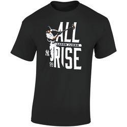 Aaron Judge New York Yankees 99 Baby Bomber All Rise Graphic Design Baseball Custom Fanatics Retro Graphic Unisex Soft Cotton Black T Shirt