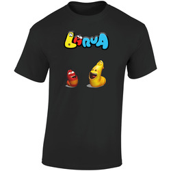 Larva Cartoon Black Retro Graphic Unisex Soft Cotton Black T Shirt