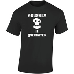 Warhammer 40k Orks Akuracy is ovverated Tee Black Retro Graphic Unisex Soft Cotton Black T Shirt