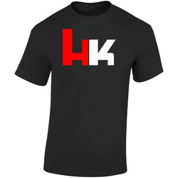 Hk Black Retro Graphic Unisex Soft Cotton Black T Shirt
