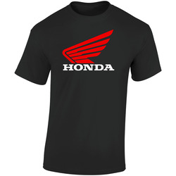 Honda Logos Black Retro Graphic Unisex Soft Cotton Black T Shirt