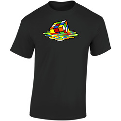 The Big Bang Theory Rubix Cube Retro Graphic Unisex Soft Cotton Black T Shirt
