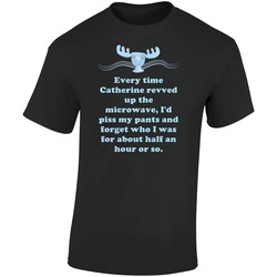 Piss My Pants National Lampoons Christmas Vacation Moose  Quotes  Retro Graphic Unisex Soft Cotton Black T Shirt