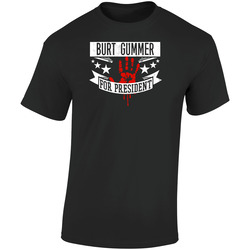 Burt Gummer For President Horror Film Tremors Movie  Retro Graphic Unisex Soft Cotton Black T Shirt