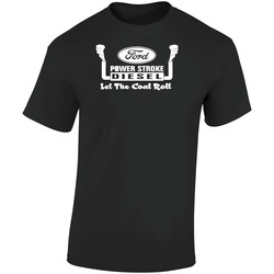 Ford Power Stroke Diesel Baag  Retro Graphic Unisex Soft Cotton Black T Shirt