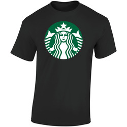 Starbucks Corporation Nasdaq Company Logo Employee Fan  Retro Graphic Unisex Soft Cotton Black T Shirt