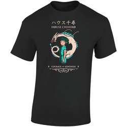 Chihiro t-shirt Spirited Away tee Studio Ghibli  Retro Graphic Unisex Soft Cotton Black T Shirt