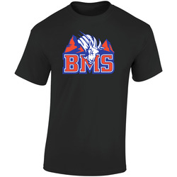 Blue Mountain Bms  Retro Graphic Unisex Soft Cotton Black T Shirt
