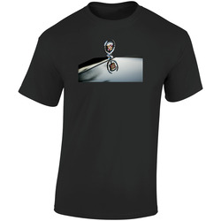 Cadillac Wreath Hood Ornament 2  Retro Graphic Unisex Soft Cotton Black T Shirt