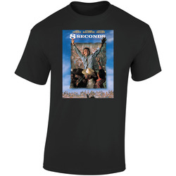 Luke Perry 8 Seconds Rodeo Movie  Fan  Retro Graphic Unisex Soft Cotton Black T Shirt